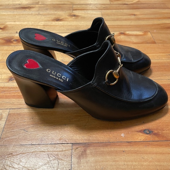 GUCCI Princetown Leather Horsebit 75mm Mules - Picture 10 of 10